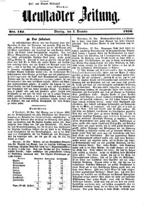 Neustadter Zeitung Dienstag 2. Dezember 1856