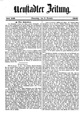 Neustadter Zeitung Donnerstag 11. Dezember 1856