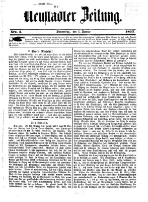 Neustadter Zeitung Donnerstag 1. Januar 1857