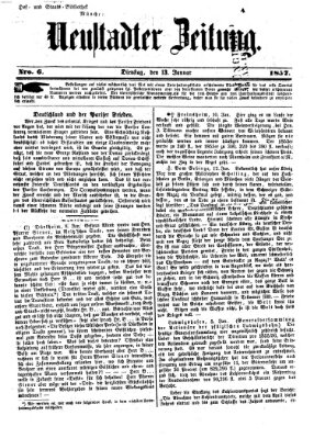 Neustadter Zeitung Dienstag 13. Januar 1857