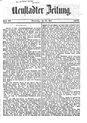 Neustadter Zeitung Donnerstag 18. Juni 1857