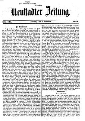 Neustadter Zeitung Dienstag 2. November 1858