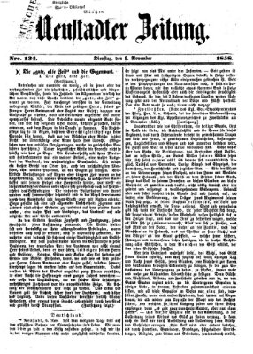 Neustadter Zeitung Dienstag 9. November 1858