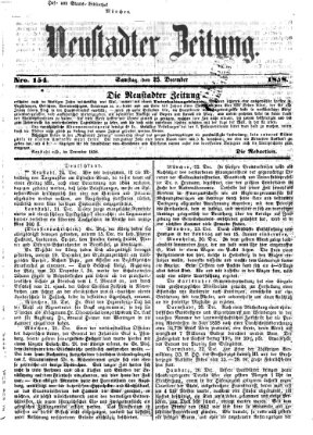 Neustadter Zeitung Samstag 25. Dezember 1858