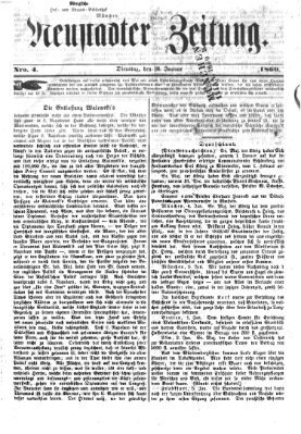 Neustadter Zeitung Dienstag 10. Januar 1860