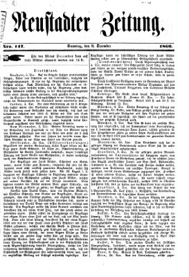 Neustadter Zeitung Samstag 8. Dezember 1860