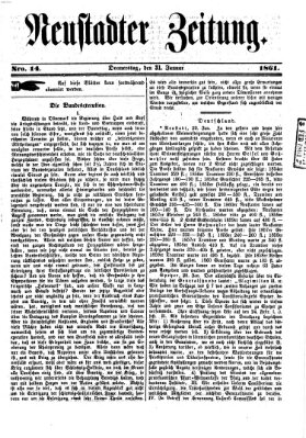 Neustadter Zeitung Donnerstag 31. Januar 1861