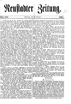 Neustadter Zeitung Samstag 31. August 1861