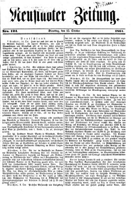 Neustadter Zeitung Dienstag 15. Oktober 1861