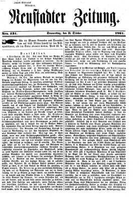 Neustadter Zeitung Donnerstag 31. Oktober 1861
