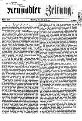 Neustadter Zeitung Samstag 21. Februar 1863