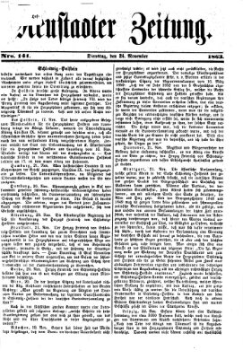 Neustadter Zeitung Dienstag 24. November 1863