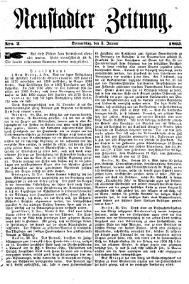 Neustadter Zeitung Donnerstag 5. Januar 1865