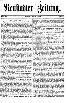 Neustadter Zeitung Dienstag 24. Januar 1865