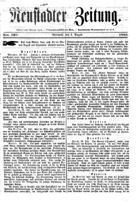 Neustadter Zeitung Mittwoch 2. August 1865