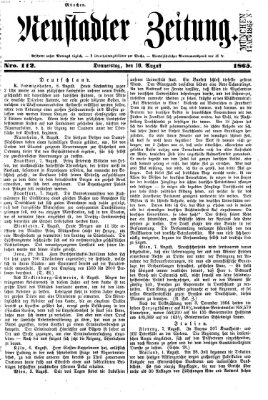 Neustadter Zeitung Donnerstag 10. August 1865