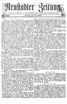 Neustadter Zeitung Dienstag 12. Dezember 1865