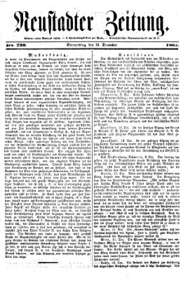 Neustadter Zeitung Donnerstag 14. Dezember 1865