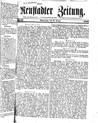 Neustadter Zeitung Donnerstag 18. Januar 1866