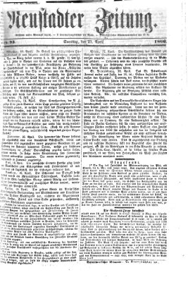 Neustadter Zeitung Samstag 21. April 1866