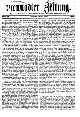 Neustadter Zeitung Mittwoch 25. April 1866