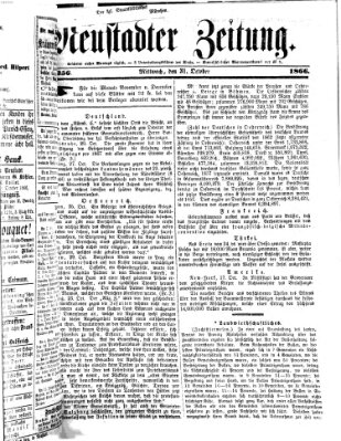 Neustadter Zeitung Mittwoch 31. Oktober 1866