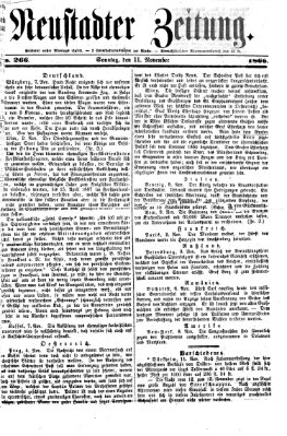 Neustadter Zeitung Sonntag 11. November 1866