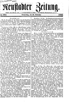 Neustadter Zeitung Donnerstag 22. November 1866