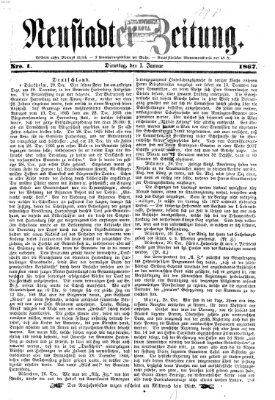 Neustadter Zeitung Dienstag 1. Januar 1867