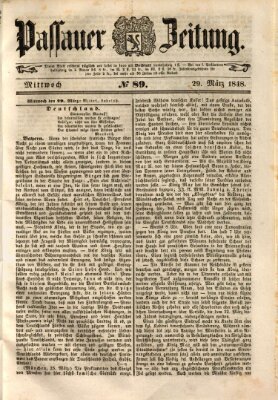Passauer Zeitung Mittwoch 29. März 1848