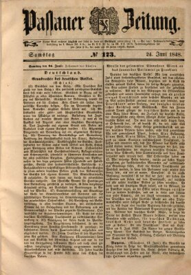 Passauer Zeitung Samstag 24. Juni 1848