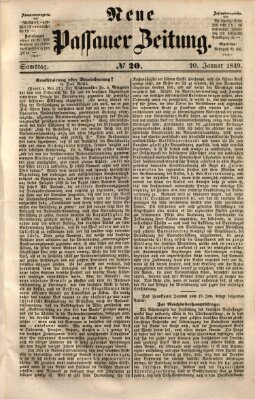 Neue Passauer Zeitung (Passauer Zeitung) Samstag 20. Januar 1849