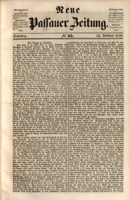 Neue Passauer Zeitung (Passauer Zeitung) Samstag 24. Februar 1849