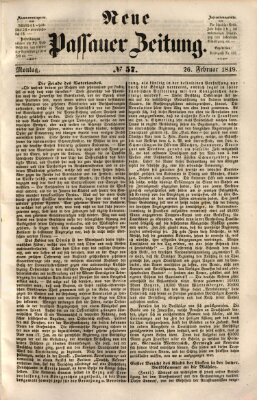 Neue Passauer Zeitung (Passauer Zeitung) Montag 26. Februar 1849