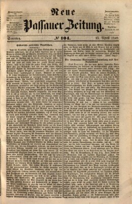 Neue Passauer Zeitung (Passauer Zeitung) Sonntag 15. April 1849