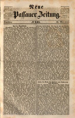 Neue Passauer Zeitung (Passauer Zeitung) Samstag 26. Mai 1849