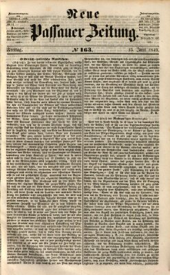 Neue Passauer Zeitung (Passauer Zeitung) Freitag 15. Juni 1849