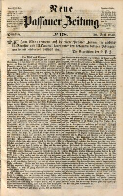 Neue Passauer Zeitung (Passauer Zeitung) Samstag 30. Juni 1849