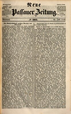 Neue Passauer Zeitung (Passauer Zeitung) Mittwoch 25. Juli 1849