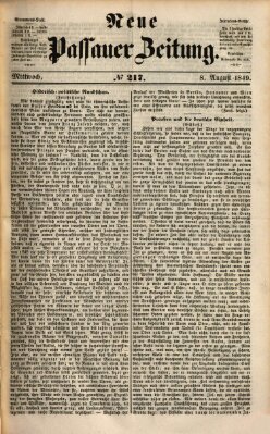Neue Passauer Zeitung (Passauer Zeitung) Mittwoch 8. August 1849
