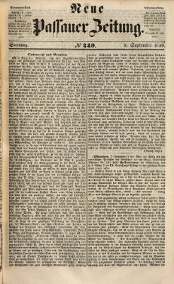 Neue Passauer Zeitung (Passauer Zeitung) Sonntag 9. September 1849