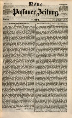 Neue Passauer Zeitung (Passauer Zeitung) Freitag 12. Oktober 1849
