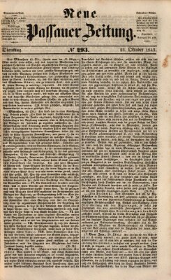 Neue Passauer Zeitung (Passauer Zeitung) Dienstag 23. Oktober 1849