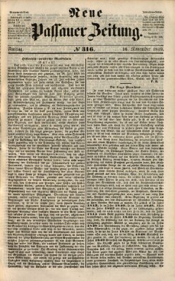 Neue Passauer Zeitung (Passauer Zeitung) Freitag 16. November 1849