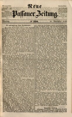 Neue Passauer Zeitung (Passauer Zeitung) Montag 26. November 1849