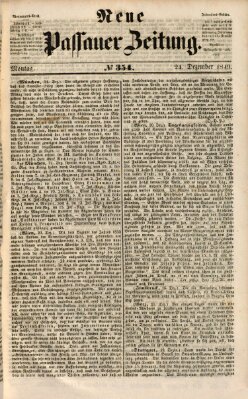 Neue Passauer Zeitung (Passauer Zeitung) Montag 24. Dezember 1849