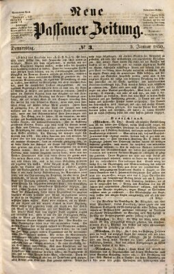 Neue Passauer Zeitung (Passauer Zeitung) Donnerstag 3. Januar 1850