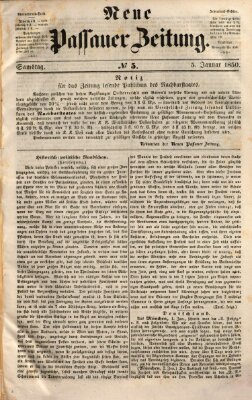 Neue Passauer Zeitung (Passauer Zeitung) Samstag 5. Januar 1850