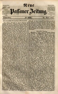 Neue Passauer Zeitung (Passauer Zeitung) Donnerstag 25. April 1850