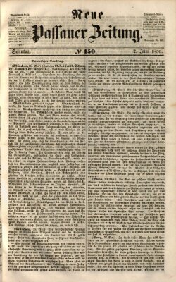 Neue Passauer Zeitung (Passauer Zeitung) Sonntag 2. Juni 1850